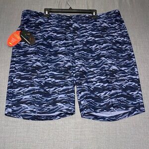Greg Norman ML75 Microlux Golf Shorts Mens 42 Navy Blue Tiger Camo Play Dry